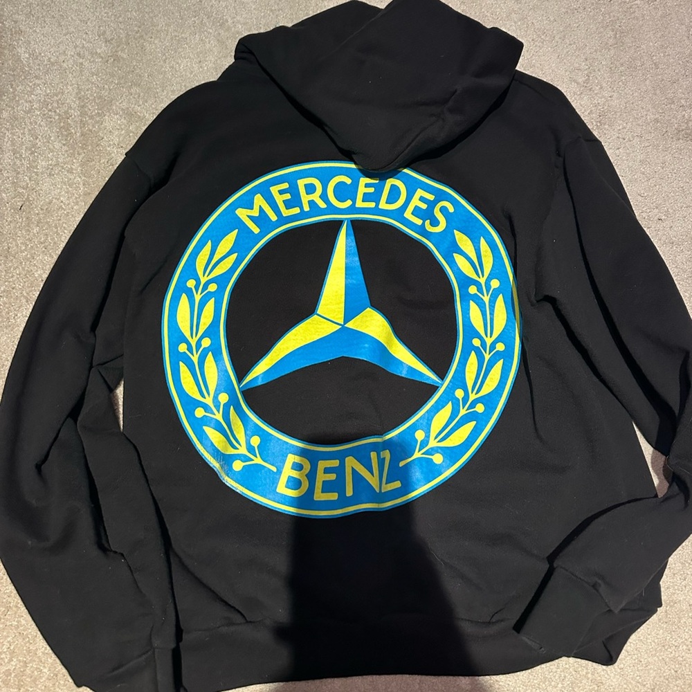 AWGE Mercedes Benz ASAP Rocky Size Large Hoodie Sweatshirt Black - Picture 6 of 7